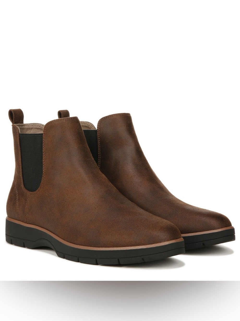 ♥️♥️ Dr. Scholls Womens Northbound Chelsea Bootie - Chile Red Brown Faux Leather